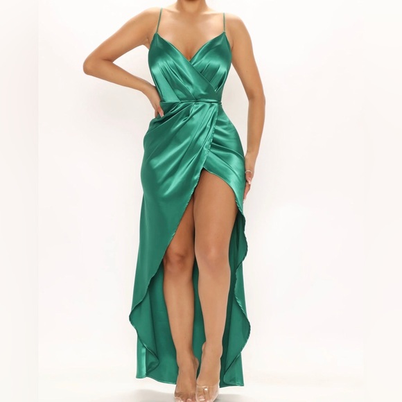 Fashion Nova Samantha Satin Maxi Dress - Picture 1 of 5